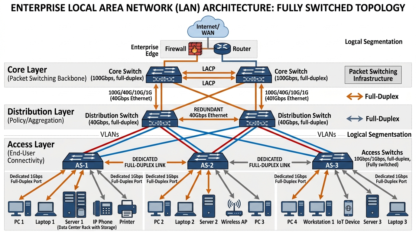Fully Switched Networks
