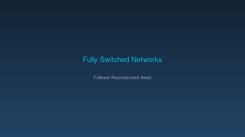 Diagram illustrating the architecture of a fully switched network with dedicated segments for each node